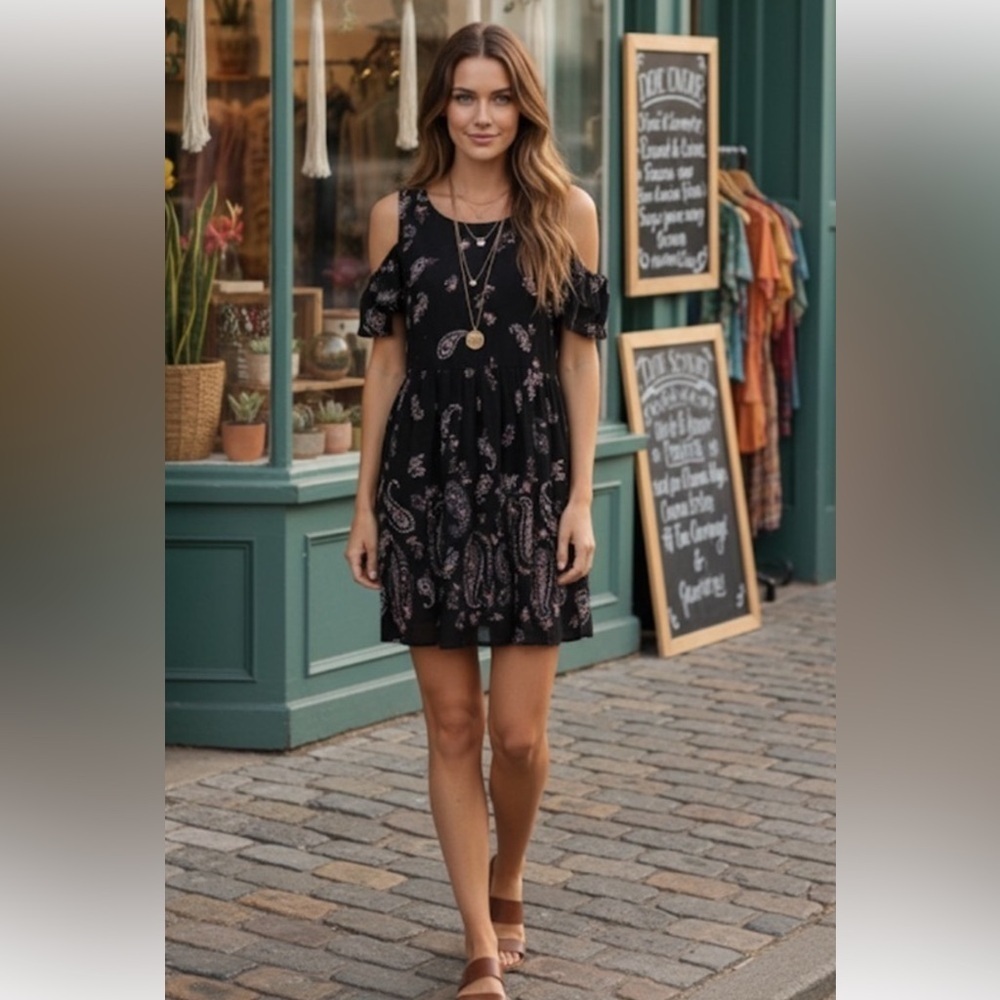 Raga size medium floral paisley NWT babydoll dress